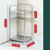 Stainless Steel Bathroom Storage Shelf 2/3 Tier Heavy Duty Bedroom Rack Minimalist Bookshelves Nightstand Living Room Decor