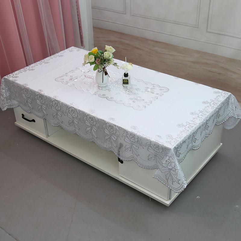 Waterproof, Heat-Resistant PVC Tablecloth - Oil-Proof, Wash-Free, European Style Rectangular Dining or Coffee Table Cover, Pastoral Design.