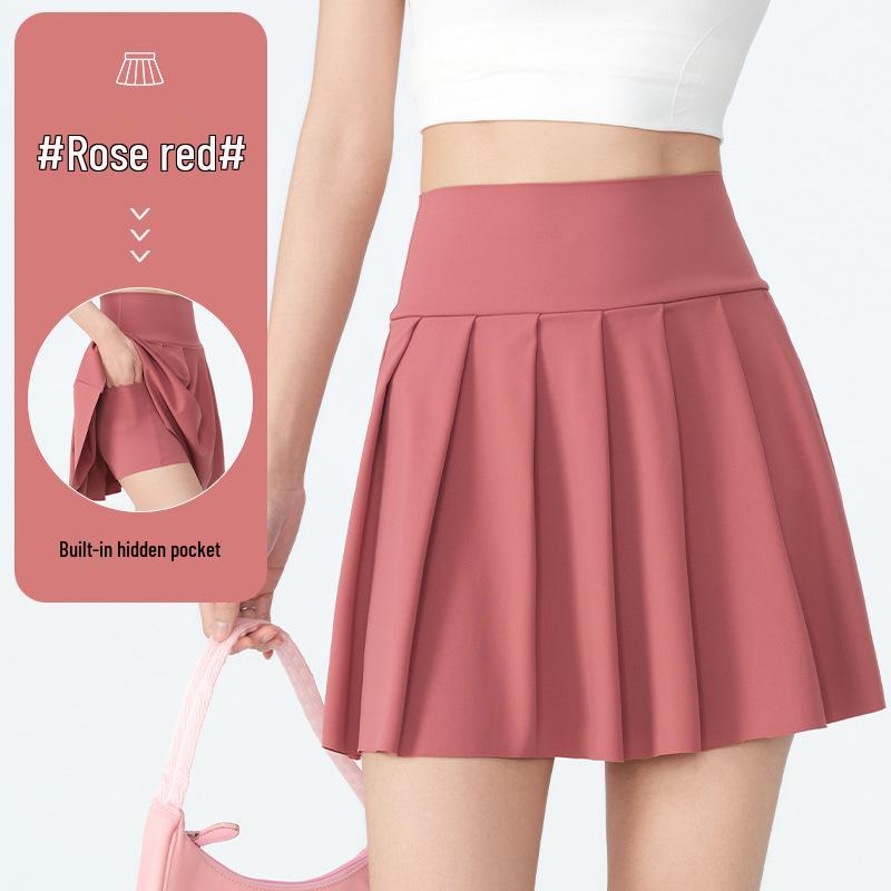 Women's Quick-Dry High-Waisted Pleated Tennis Skirt – Outdoor & Yoga Anti-Exposure Skort