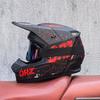 Red and Blue Downhill Helmet Off-Road Full Helmet Mountain Bike Riding Safety Helmet Unisex Bicycle Trail Helmet