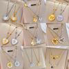 Light Luxury Butterfly Heart Zircon Pendant Necklace Stainless Steel Trendy Geometric Choker Jewelry Party Gifts For Women Girls