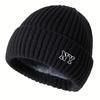 Alphabet Casual Knitted Hat Autumn and Winter Cycling Fleece Warm Pullover Hat Outdoor Sports Business Versatile Warm