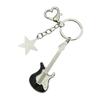 Fashion Star Guitar Keychain Decorations Simple Car Keyring Hanging Ornament