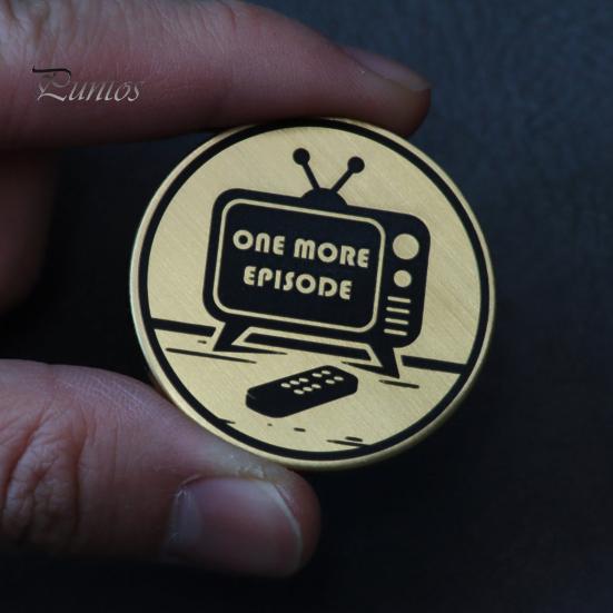 Decision Maker Coin One More Episode or Go To Bed Decision Coin Wood Coin for TV Lovers Him or Her Son Daughter