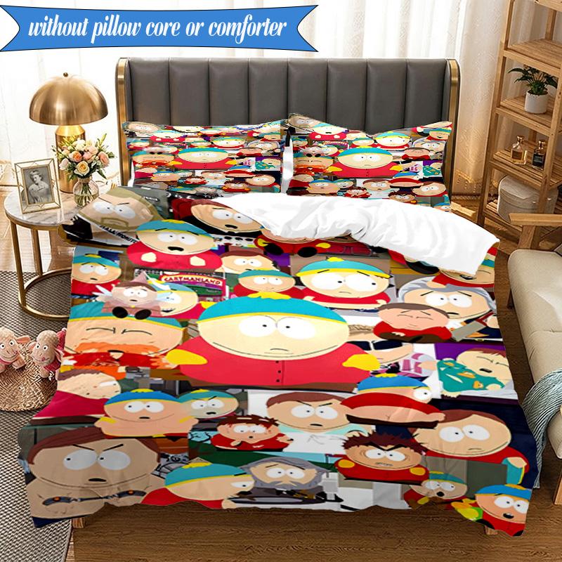 South Friends Adventure 3pcs K-pop music group Bedding set,Ideal for Bedroom, Dormitory,Including Duvet Cover And 2pcs Pillowcases,Fan gifts