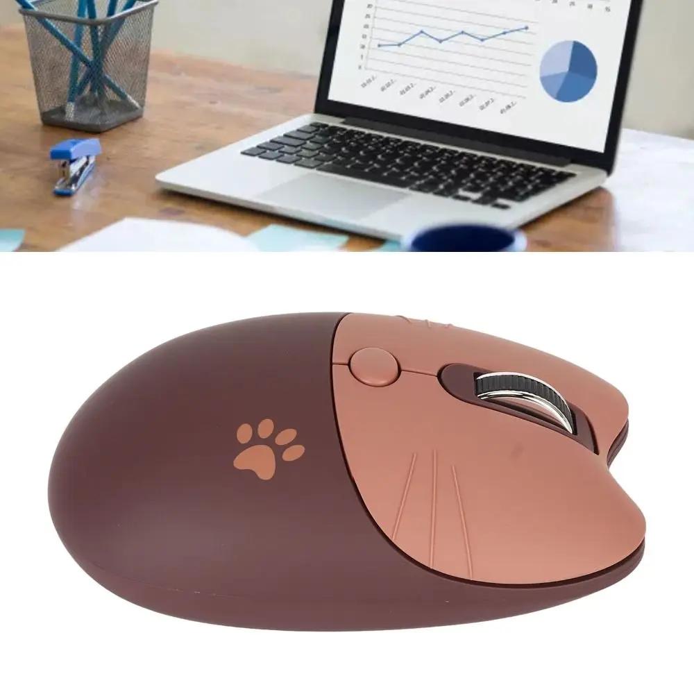 Colorful 2.4G Cat Wireless Mouse Plug Play Mute Design Cute Mouse USB Receiver Lightweight Wireless Mouse Home