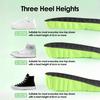 1 Pair Inner Heightening Insole Breathable Anti-Odor Arch Support Multi-Level Height 1.5/2.5/3.5cm Ergonomic Shoe Inserts for Sports Shoes