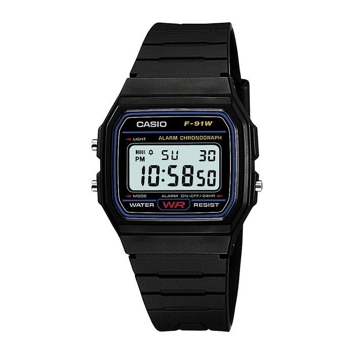 Casio F91W-1 Men s Classic Chronograph Alarm LCD Digital Watch, Black F-91W-1DG, 38.2x35.2x8.5mm