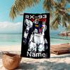 Personalized customized proof beach towel with Mobile Suit Gundam pattern - soft, absorbent,quick-drying,perfect swimming,camping&bathing