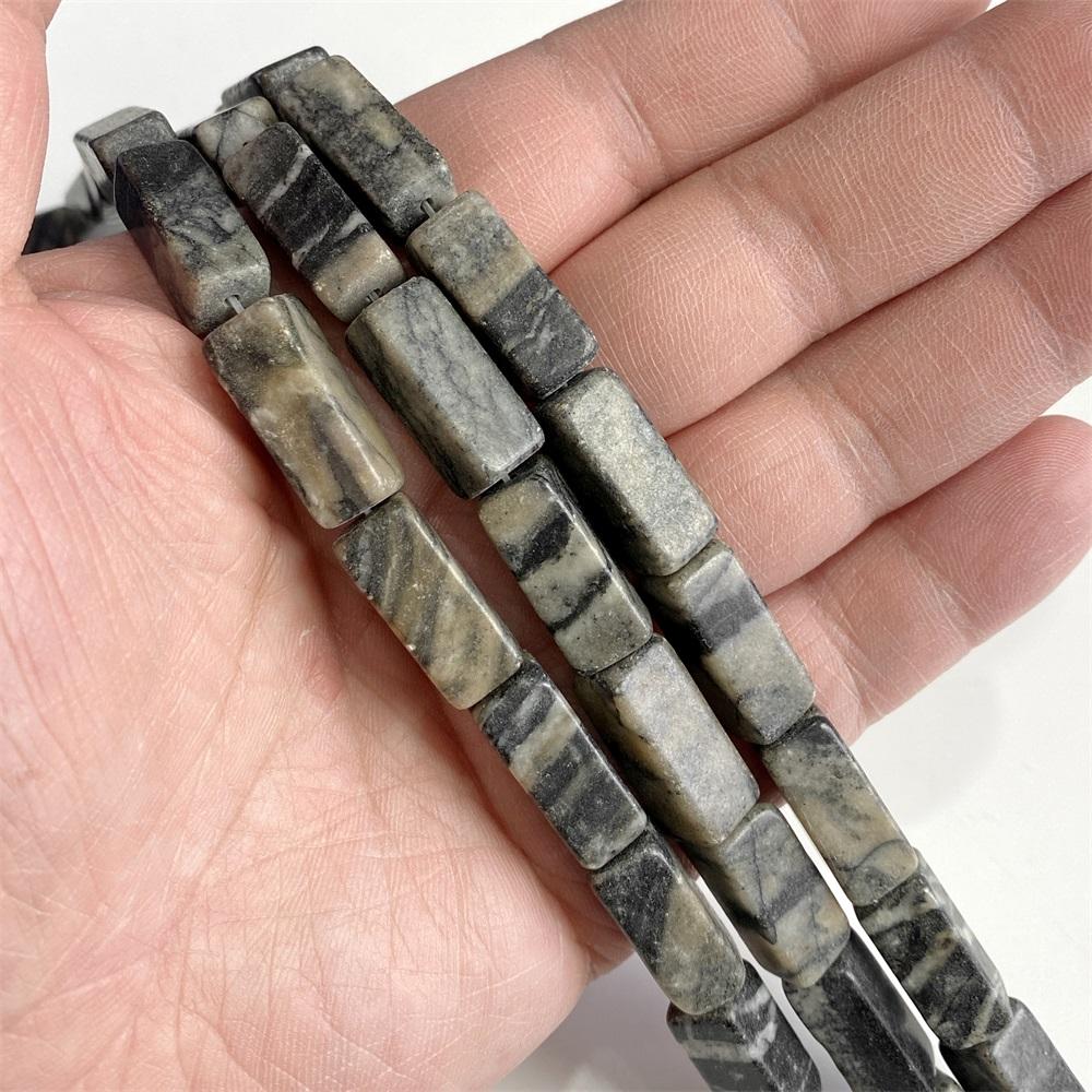 8X20MM Natural Square Tube Stone Beads Amazonite Aventurine Howlite Dalmation Gem Beads Charm For Jewelry Making Artistic works