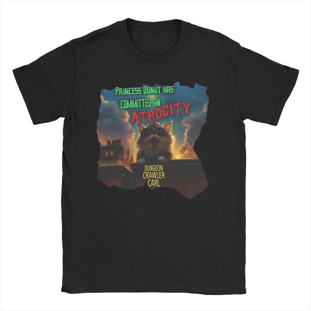 Dungeon Crawler Carl T-Shirt Unisex Baumwolle Lustige T-Shirts Rundhals T-Shirts Kurzarm Kleidung Bedruckt