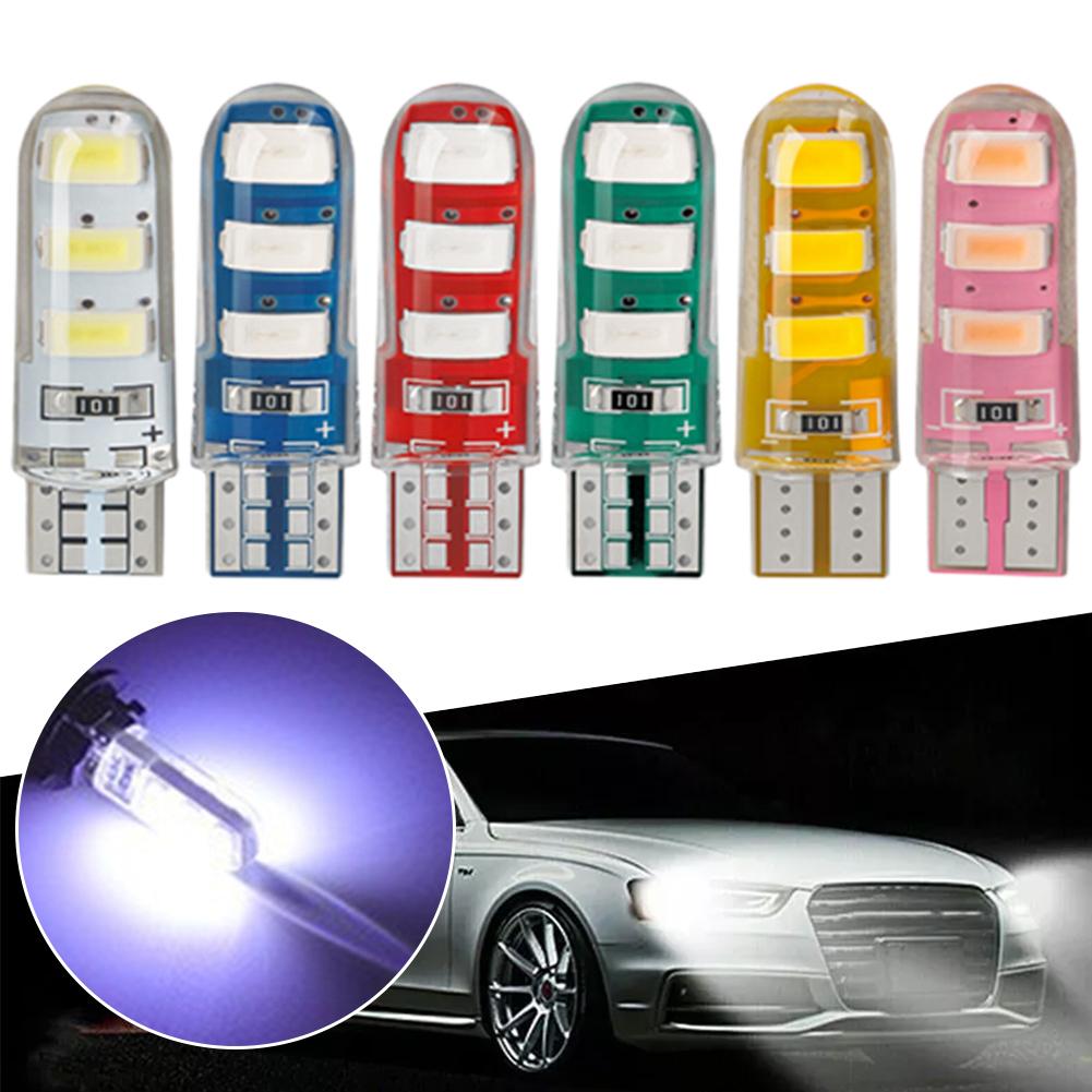 2pcs T10 Silicone Case LED Car Dome Light - 6 SMD 5630 100X 12V Charging 194 USB Chips, W5W Brightness Port Base, with D3U0