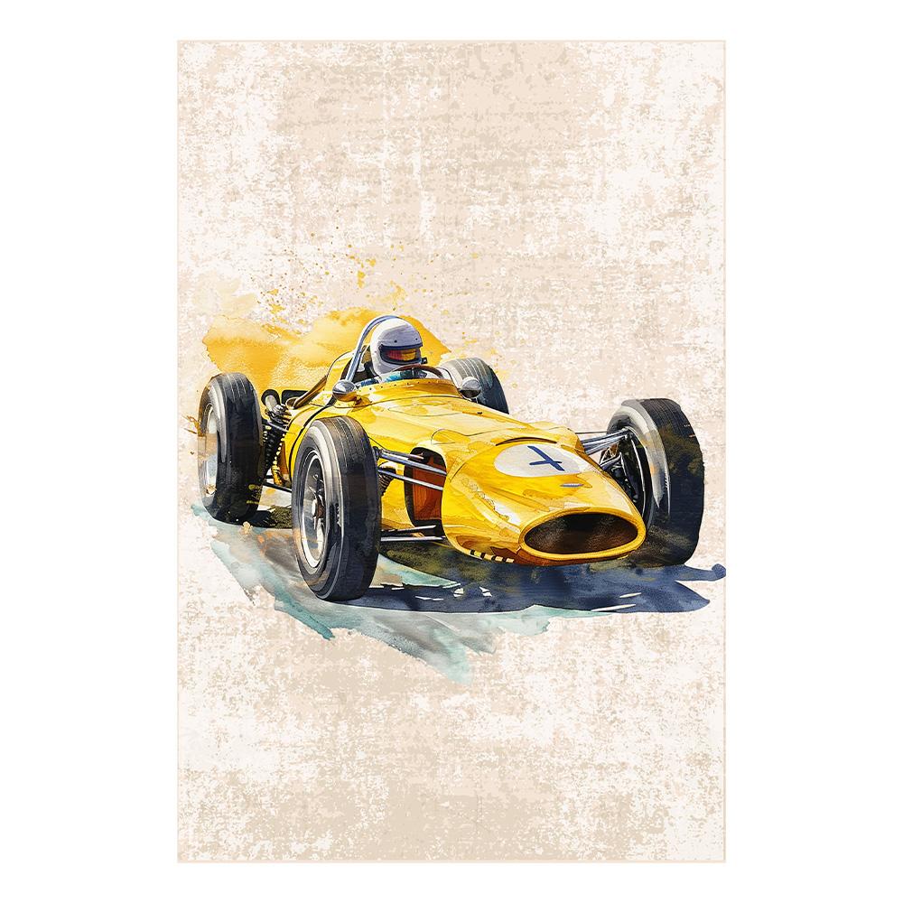 Retro F1 Racing Canvas Painting Poster Vintage Racing Car Wall Art Print for Home Decor