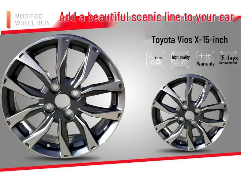 Compatible with 14-15 inch Toyota Yaris, Vios, Corolla and more for alloy wheels, steel rims, and tire modifications.