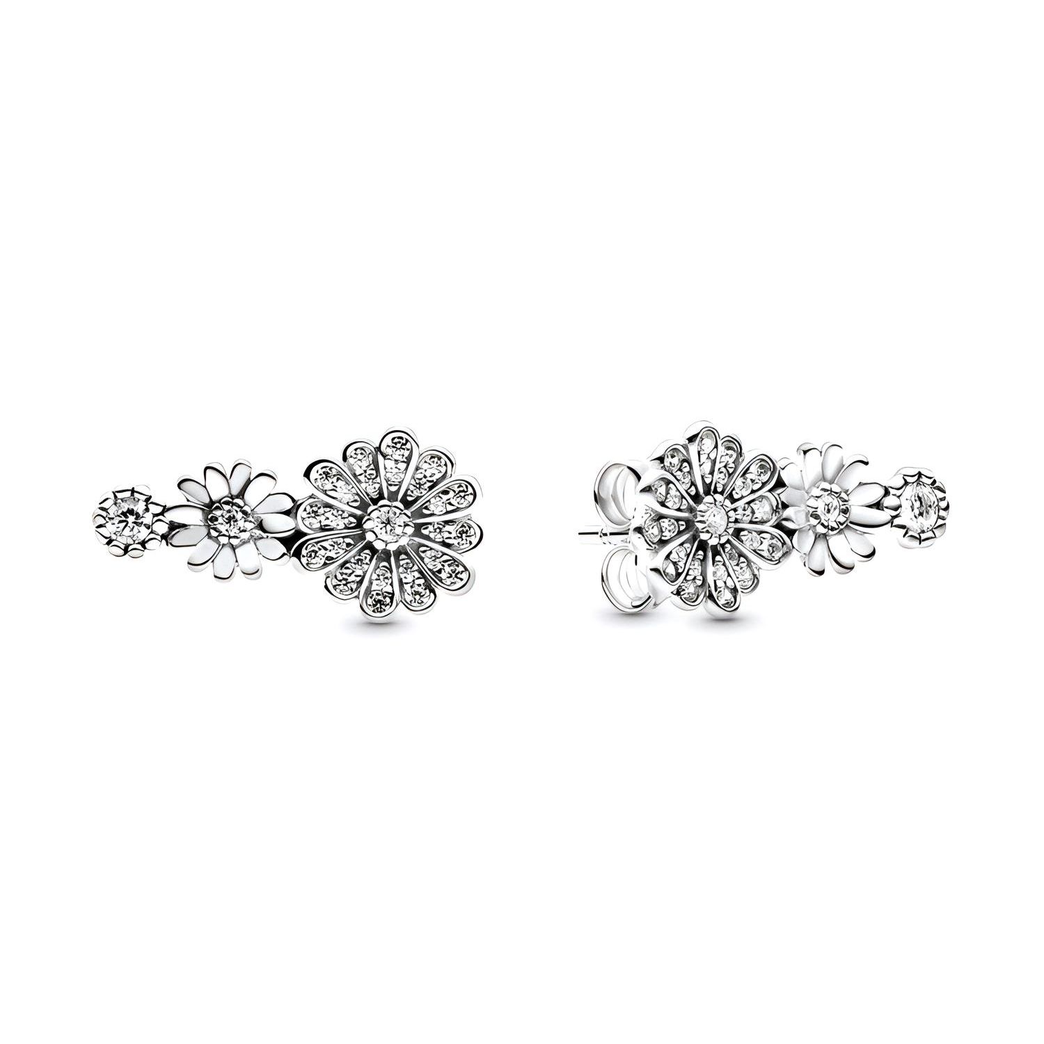 Pandora Shining Daisy Triangle Earrings Women Earrings 298876C01 Silver