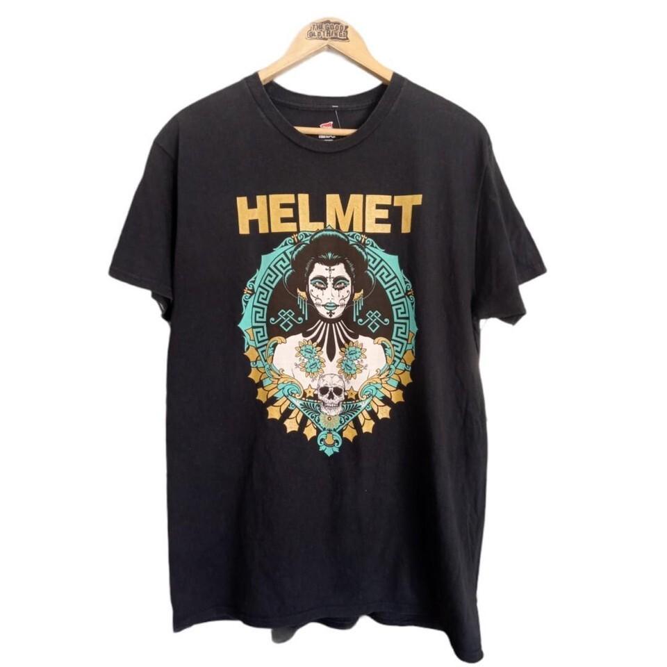 Vtg HELMET Music Band For Fans Heavy Cotton Black Shirt All Size BL151 XXL