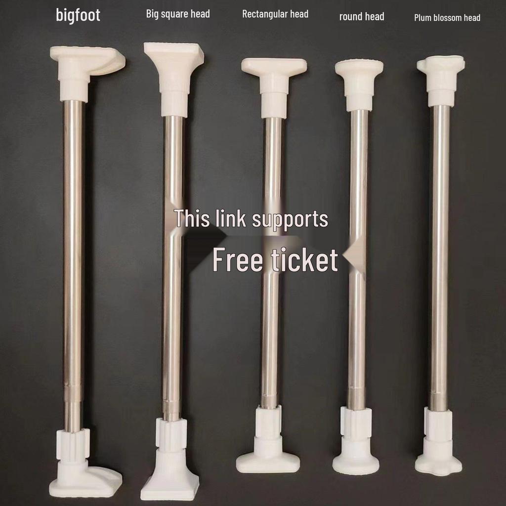 Stainless Steel Telescopic Rod for Curtains, Clothes Drying, Bathroom Shower, and Door Support.