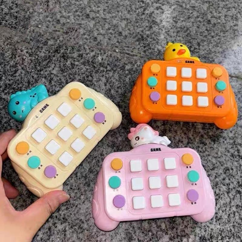 Montessori Cartoon Busy Board Sensory Toy with Light and Sound Kids' Pass The Game Decompression Games Quick Push Game Console