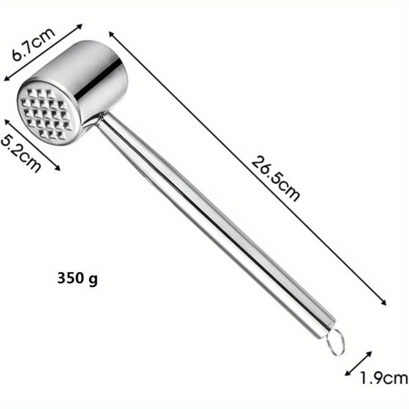 Stainless Steel Meat Tenderizer Mallet Heavy-Duty Kitchen Tool for Tenderizing Beef Chicken Pork and Steak Ideal for Cooking