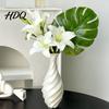Artistic Vase for Artificial Flowers 3D Printed Decorative Spiral Vase Modern Minimalist Flower Container Living Decor Homes Room Bedroom Tabletop