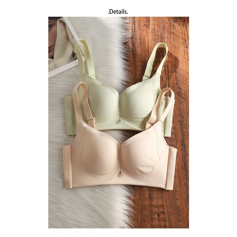 Women Seamless Wireless Thin Cup Push Up Anti Sagging Adjustable Bra
