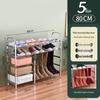 Stainless Steel Multi-layer Shoe Rack, Space-Saving Floor-Standing Shelf for Home and Dormitory Entrance.