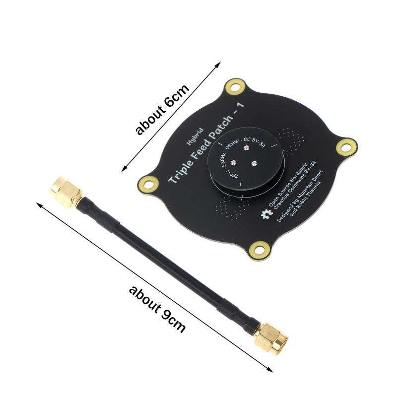 5.8Ghz Triple Feed Patch Antenna Sma / Rp Sma Directional Circular Antenna For Rc Fpv Fatshark Goggles Drone