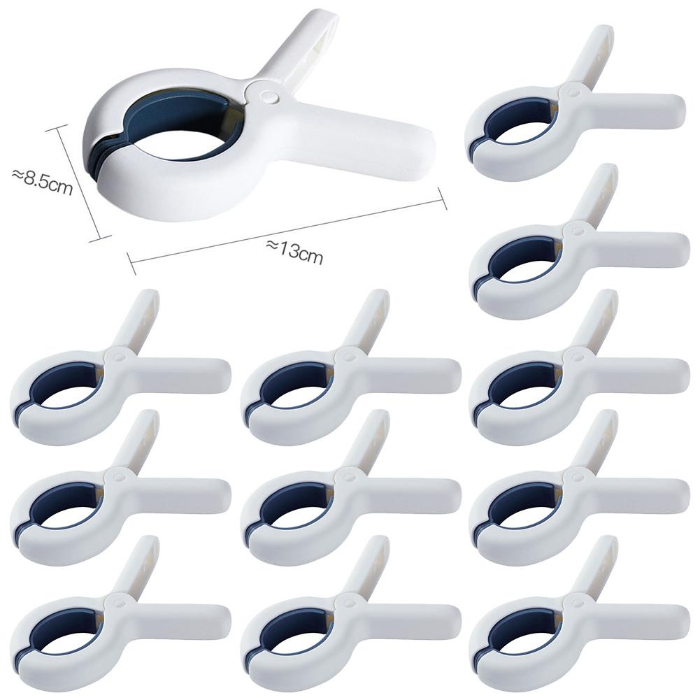 12 Pack Heavy Duty Towel Holders with Strong Anti Rust Spring and Non Slip Silicone Pad for Outdoor and Indoor Use