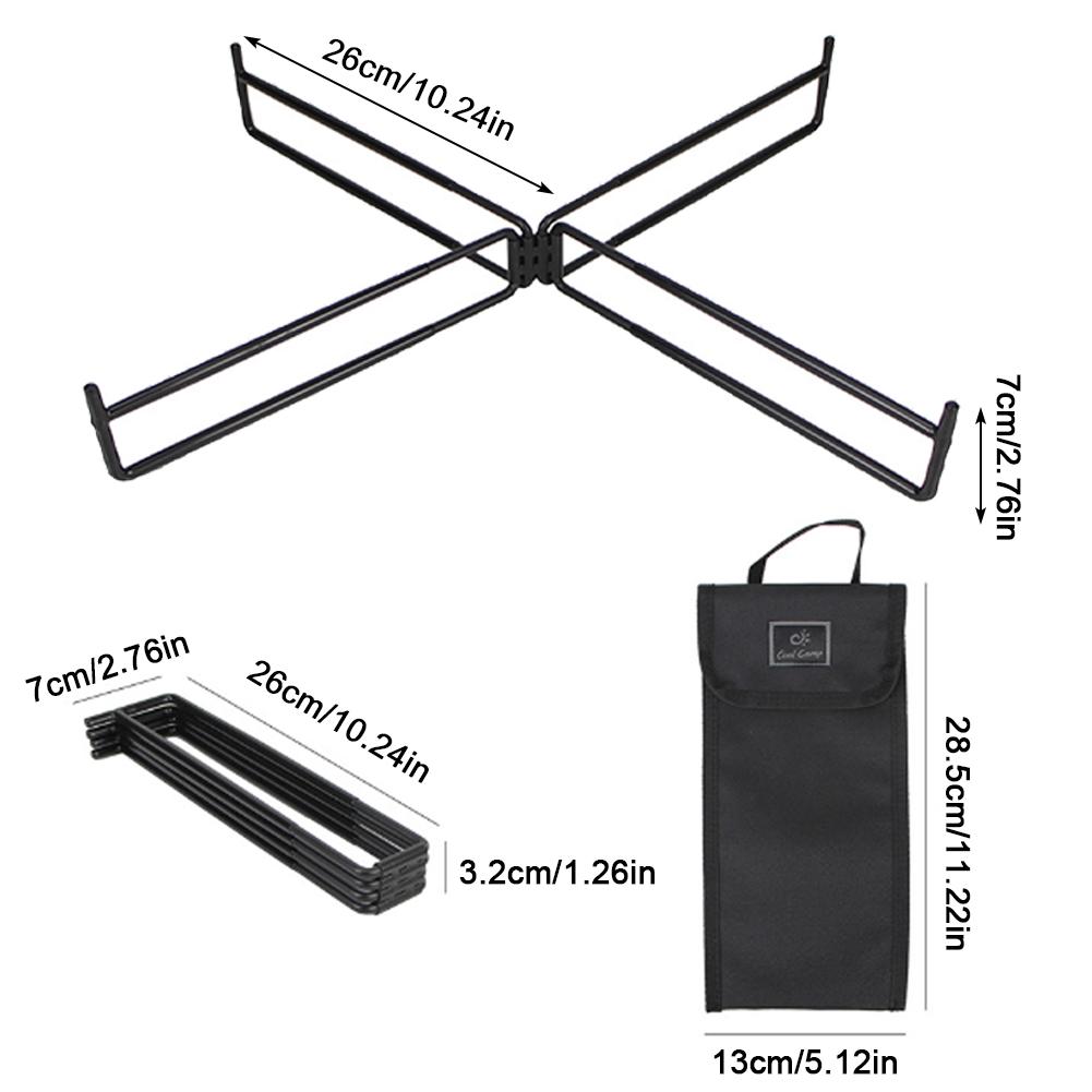 Multifunctional Camping Foldable Metal Stand Cooler Box Stand Ice Box Stand Iron Storage Box Bracket Outdoor Storage Box Shelves чёрный 6400₽