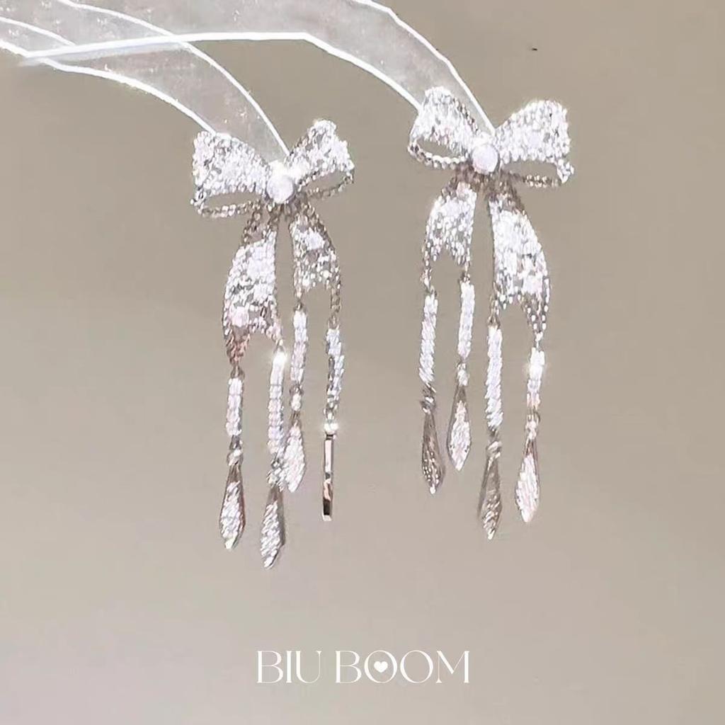 Vintage Green Drop Rhinestone Tassel Earrings for Women Fashion Light Luxury Commuter Jewelry