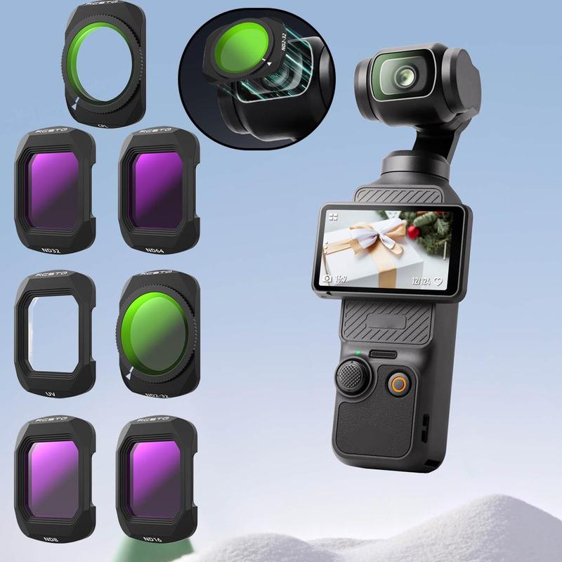 Magnetic Filter Set For DJI Osmo Pocket 4, UV/CPL/ND Filters, Multi-Layer Coating Optical Glass Lens Accessories