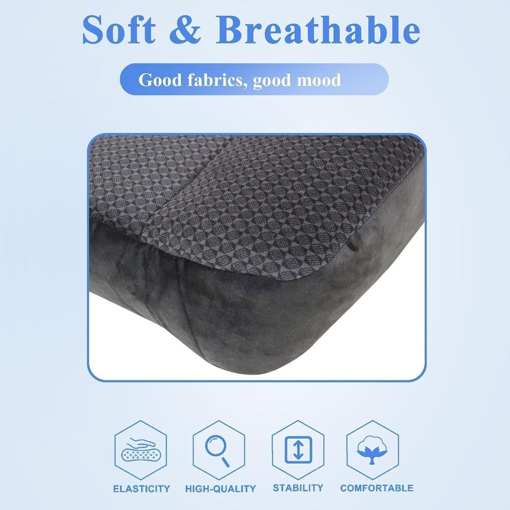 NLQR Cloth Front Driver Bottom Replacement Seat Cover Dark Gray Compatible with Dodge Ram Pickup 1500 2500 3500 4500 5500 SLT Laramie ST Custom Base