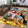 "Colorful Anime Pirate Design Carpet for Home Décor, Living Room Rug" Suitable for use as an anti-slip for living room bedroom sofas