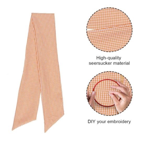 2Pcs Fall Thanksgiving Plaid Print Wreath Belt Farmhouse Ribbon DIY Craft Monogram Outdoor Indoor Autumn Decor