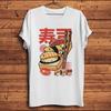Funny Takoyaki Nigiri Sushi RaUnisex Burger Pizza Amusing Tshirt Unisex Casual Short T Shirt Unisex Streetwear Tee Breathable Print