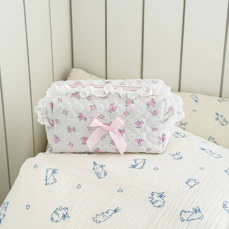 Cotton Floral Pattern With Lace Edge For Daily Use