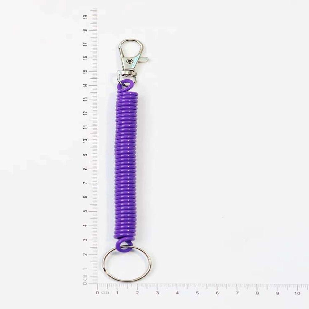 Lanyard Portachiavi Estensibile Molla Elastica Ganci per Chiavi Portachiavi Moschettone Anti-smarrimento