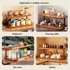 Freestanding Wooden Storage Rack Easy Access Tabletop Cup Holder Desktop Display Stand  Office Desk