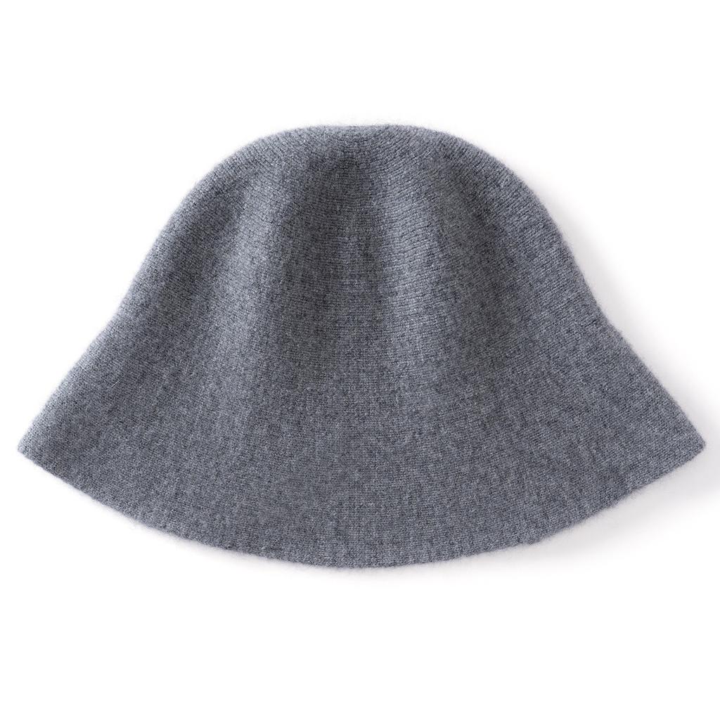 Soft Waxy Cashmere Hat Autumn and Winter New Women's Casual Ear Protection Stack Hat Fashion Knitted Hat Solid Color Bucket Hat
