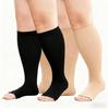 1Pair Toeless Compression Socks for Women Men,Plus Size Compression Socks Wide Calf for Circulation Edema Varicose Veins