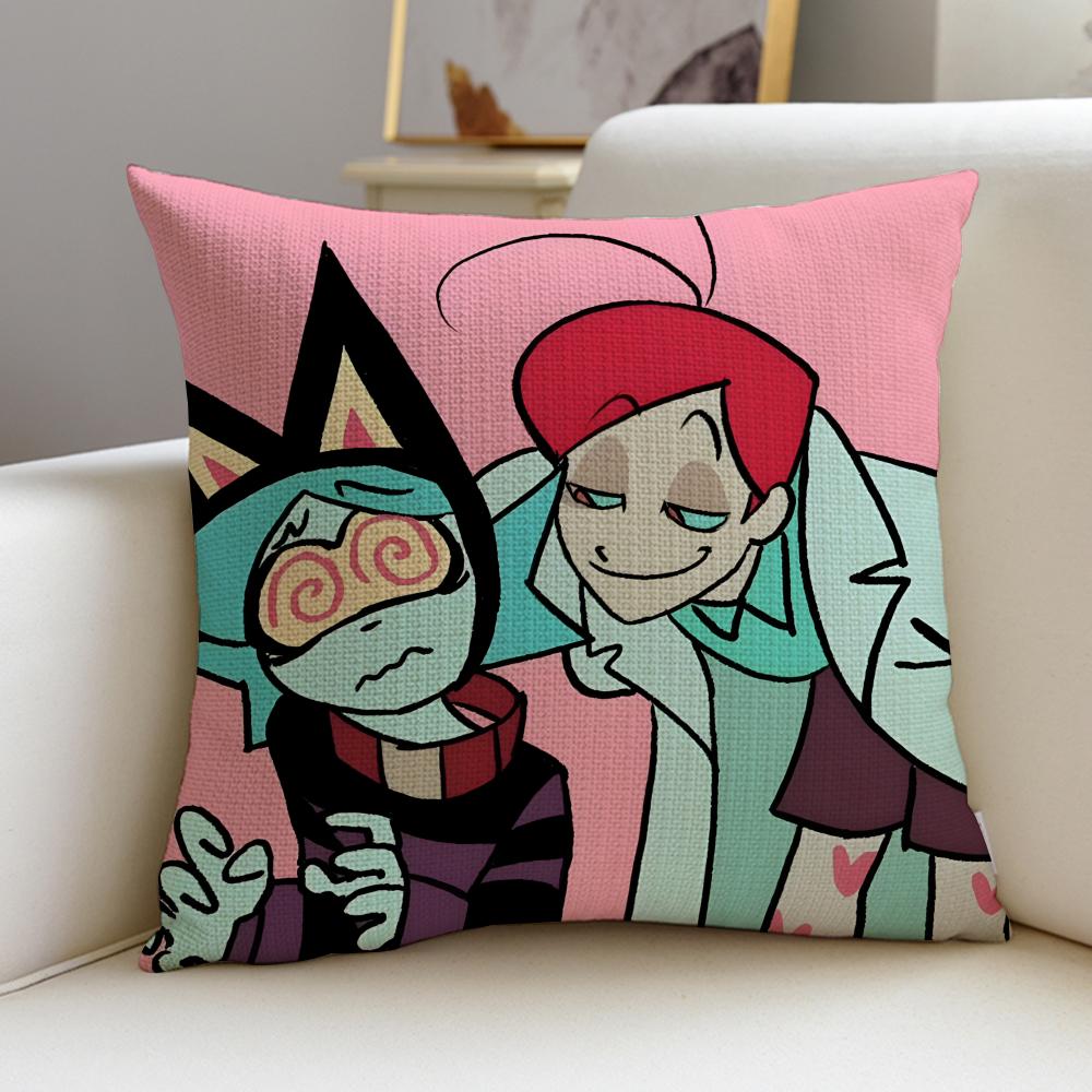 Thrilling PSYCHO CUTIESS Cushion Cover Breathable and skinfriendly linen pillowcase square removable and washable cushion