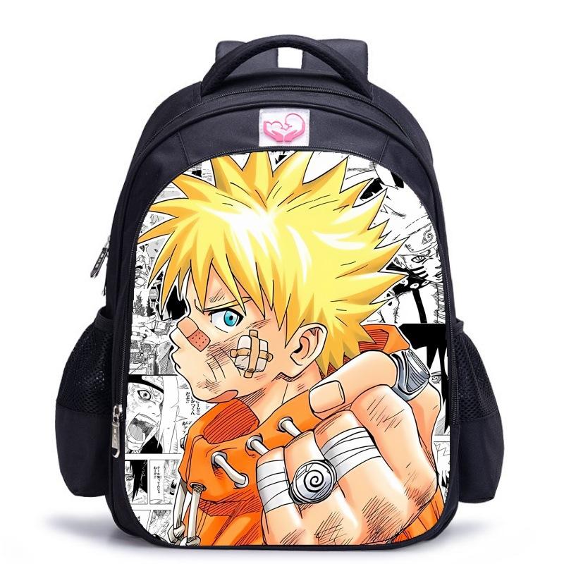 Zaino Scolastico Naruto Stampa Fiabesca, Zaino con Protezione per la Schiena per Ragazzi, Zaino Scolastico Animazione per Studenti della Scuola Elementare