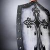 Handmade Gothic Knight Shield Black Metal Medieval Fantasy Decor