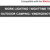 LED Work Light for Makita Battery 2 USB Charging Port Flashlight Portable Emergency Flood Lamp Camping Lamp Battery NOT Included
