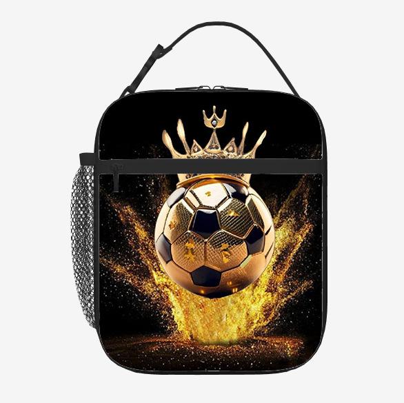 Football Meal Bag Whole Body Printing Boys And Girls Kindergarten Junior High School Primary School Children Ice Bag Insulation Bag