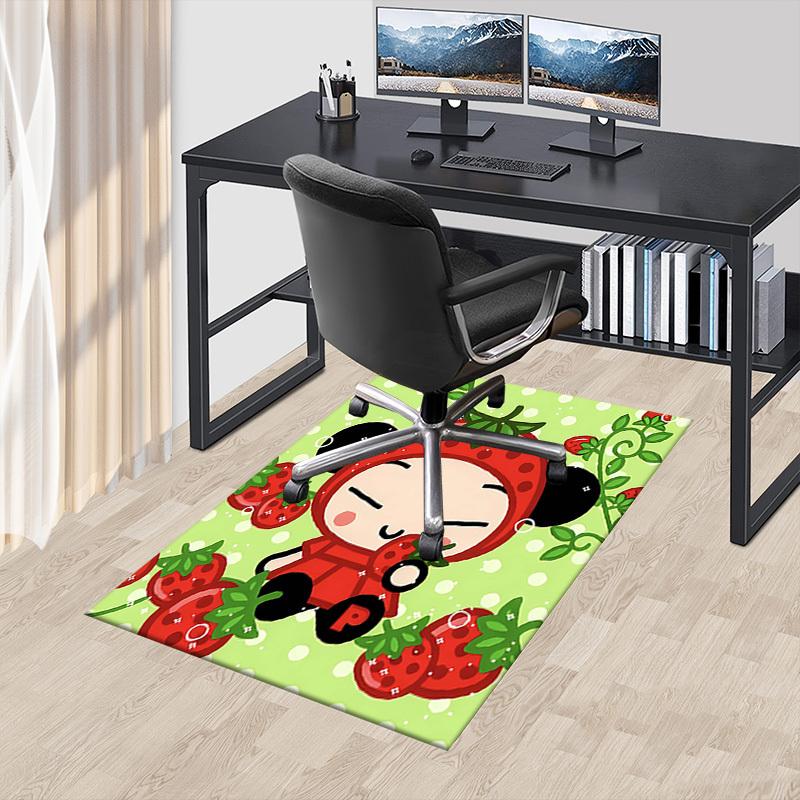 1PC strawberry cartoon Extra Large Non-Slip Floor carpet, Office, family, bedroom, Studio - Large Area Rug Indoor Rugs, Vibrant Colors-A254