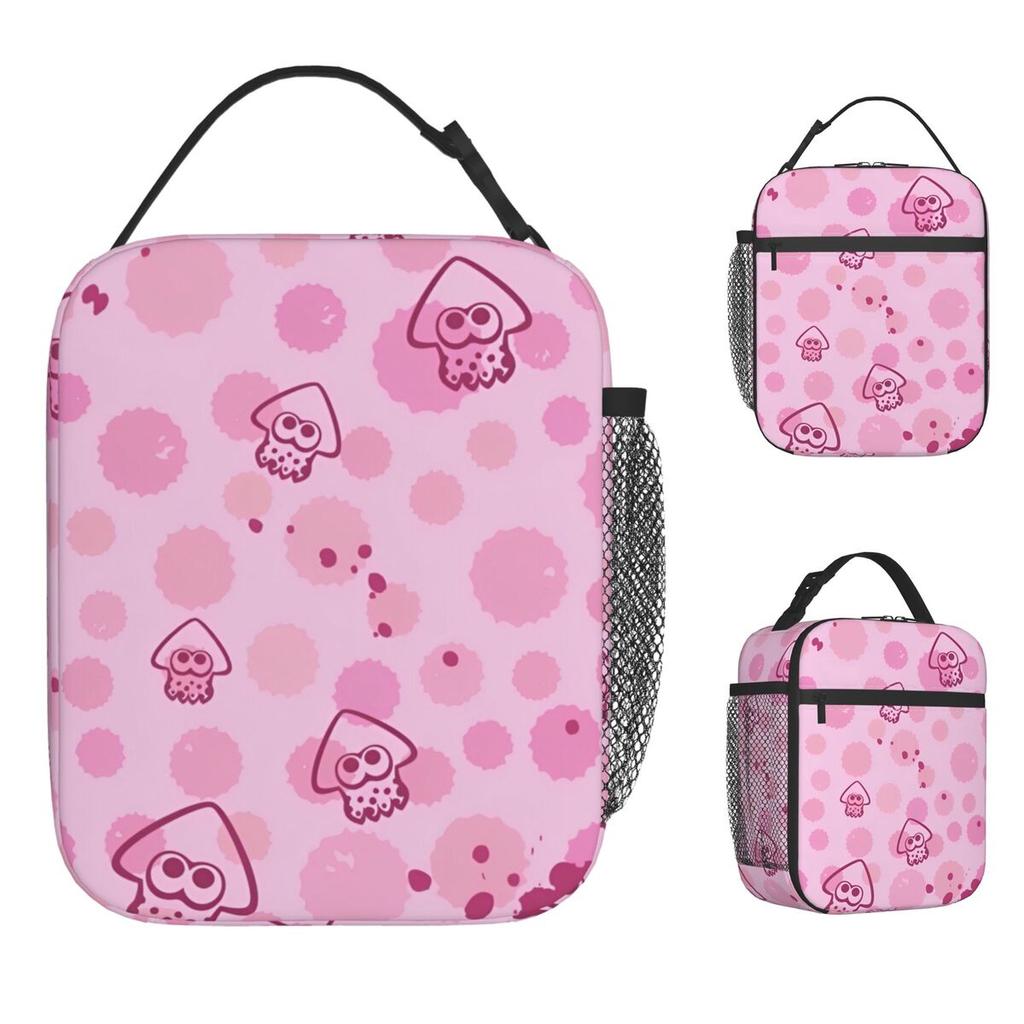 Splatoons Shoot Video Game Lunch Bag Fun Lunch Box School Portable Thermal Tote Handbags For Girls Waterproof Print Cooler Bag