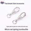 Thailand Amulet Chain with Zircon-Embedded Rotating Quick Release Lobster Clasp