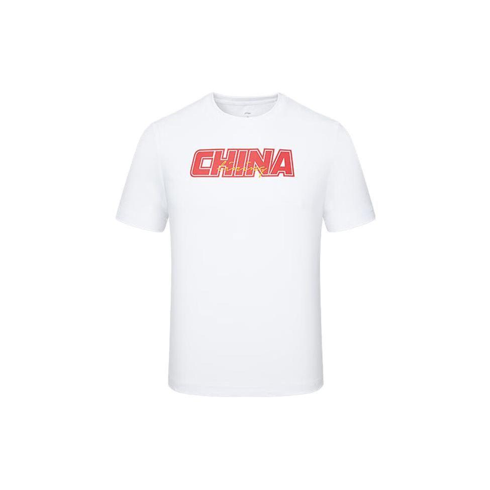 

Футболка Li Ning SS23 с круглым вырезом и буквенным принтом, легкая, для бега и фитнеса, с коротким рукавом, унисекс, топы YTST053-1 L