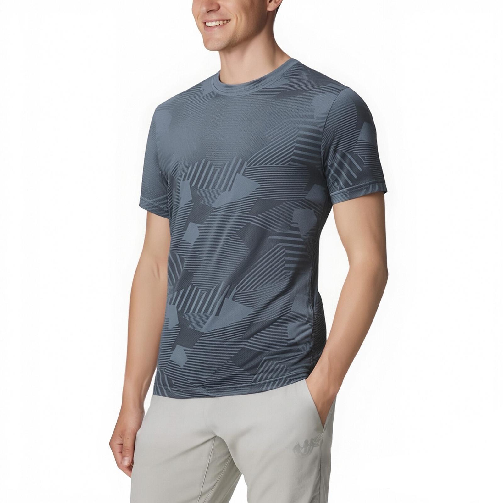 Men s Summer Ice Silk Breathable Mature Quick-drying Clothing Casual Sports T-shirt Tops XL